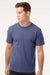 Kastlfel 2010 Mens Recycled Soft Short Sleeve Crewneck T-Shirt Vintage Royal Blue Model Front