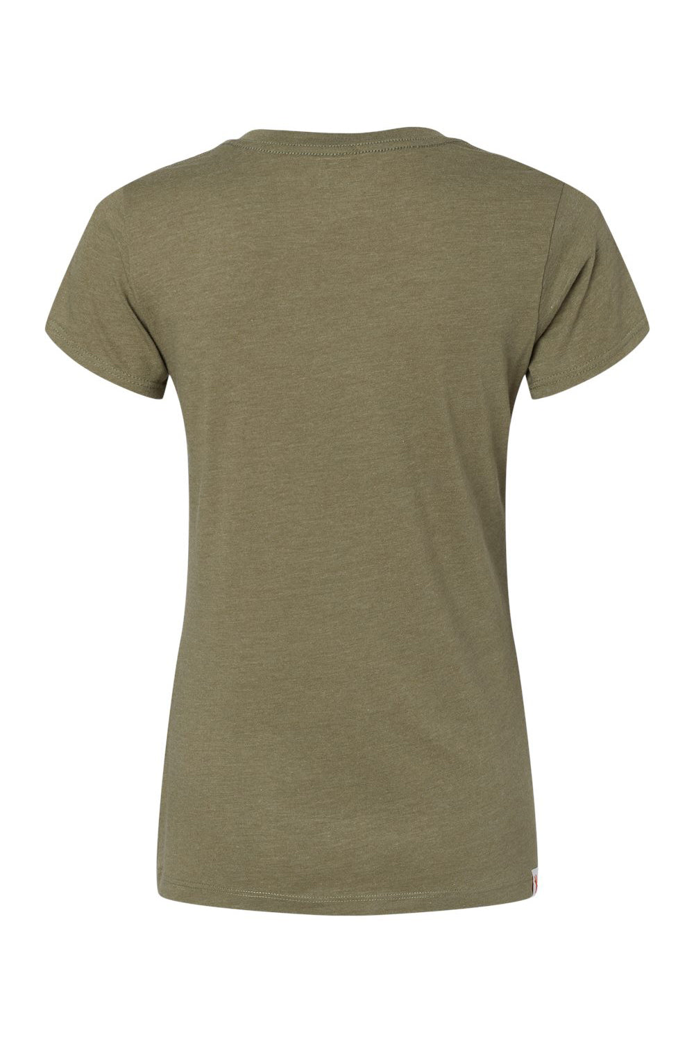 Kastlfel 2011 Womens RecycledSoft Short Sleeve V-Neck T-Shirt Moss Green Flat Back