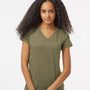 Kastlfel Womens Recycled Soft Short Sleeve V-Neck T-Shirt - Moss Green - NEW