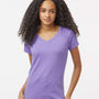 Kastlfel Womens Recycled Soft Short Sleeve V-Neck T-Shirt - Violet Purple - NEW