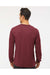 Kastlfel 2016 Mens RecycledSoft Long Sleeve Crewneck T-Shirt Burgundy Model Back