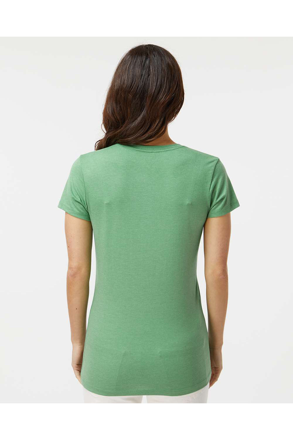 Kastlfel 2021 Womens RecycledSoft Short Sleeve Crewneck T-Shirt Green Model Back