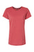 Kastlfel 2021 Womens RecycledSoft Short Sleeve Crewneck T-Shirt Red Flat Front