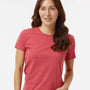 Kastlfel Womens Recycled Soft Short Sleeve Crewneck T-Shirt - Red - NEW