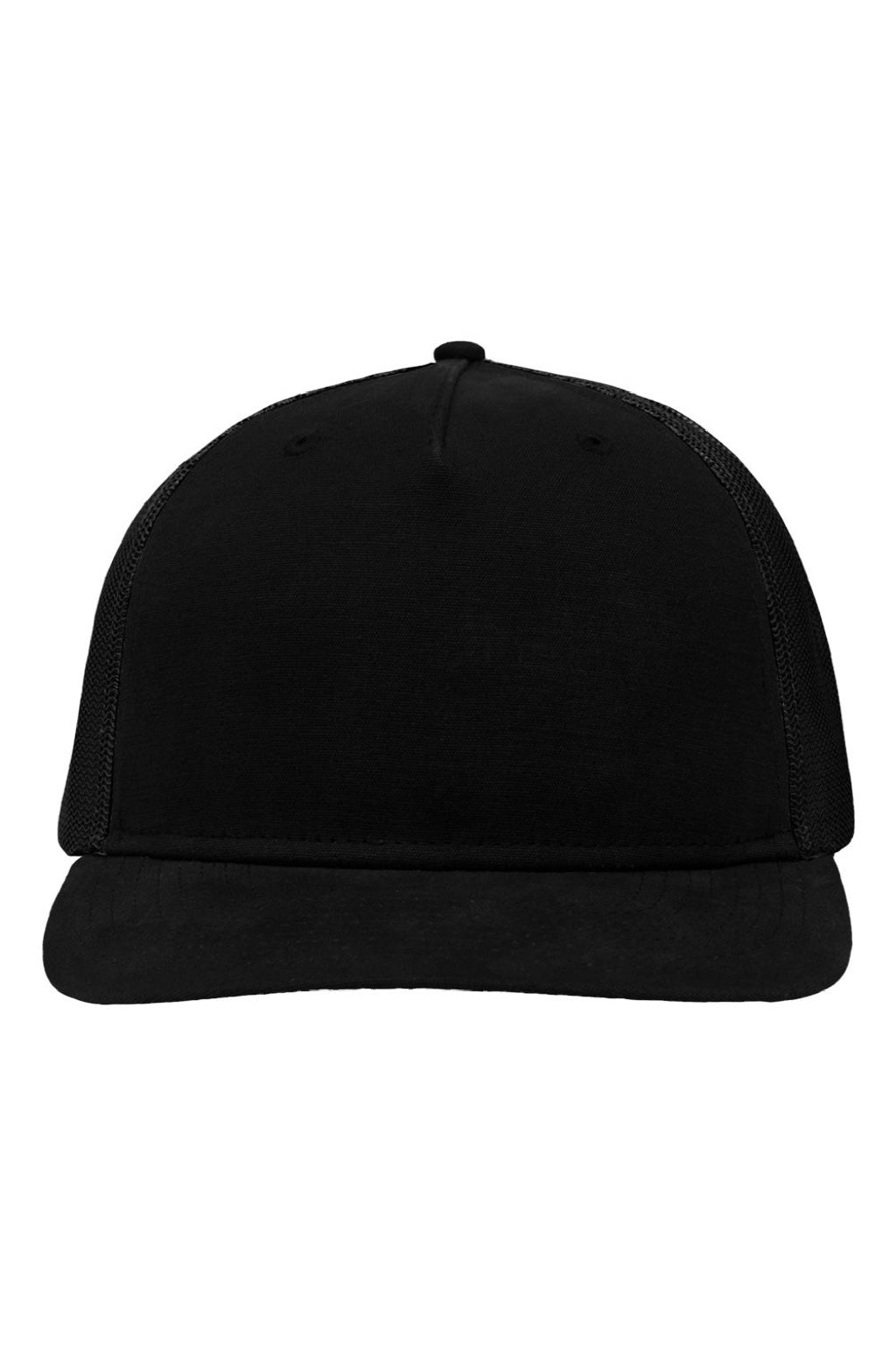 Sportsman Hats SP1550 Mens Modern Snapback Trucker Hat Black/Black Flat Front