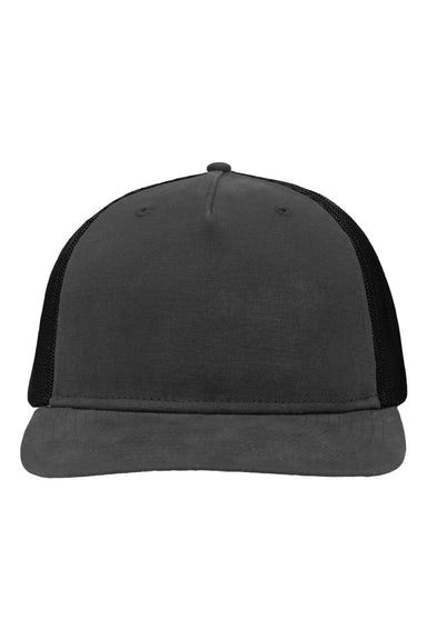 Sportsman Hats SP1550 Mens Modern Snapback Trucker Hat Charcoal Grey/Black Flat Front