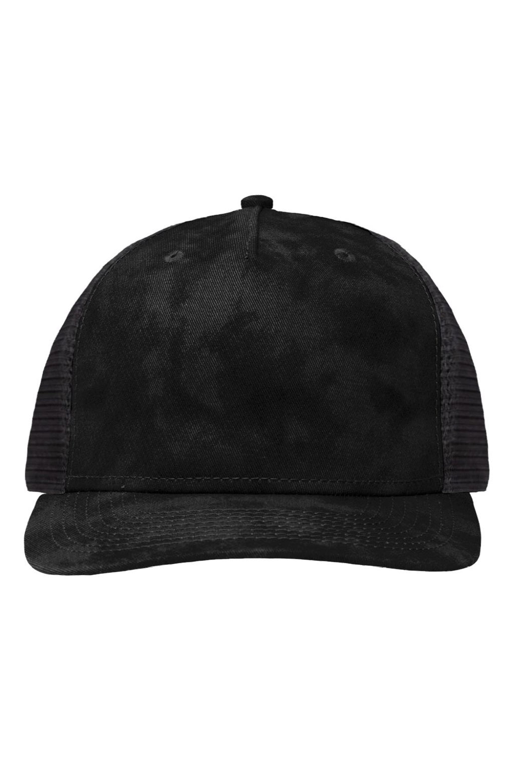 Sportsman Hats SP1550 Mens Modern Snapback Trucker Hat Old Wash Black/Black Flat Front