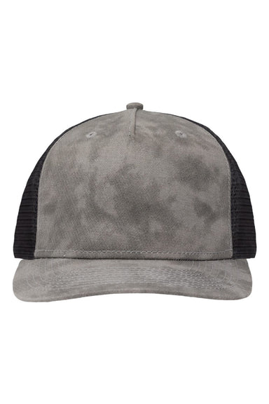 Sportsman Hats SP1550 Mens Modern Snapback Trucker Hat Old Wash Grey/Black Flat Front
