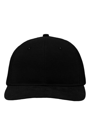 Sportsman Hats SP1650 Mens Modern Snapback Trucker Hat Black/Black Flat Front