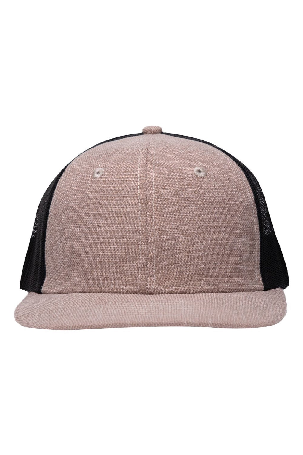 Sportsman Hats SP1650 Mens Modern Snapback Trucker Hat X Hatch Khaki/Black Flat Front