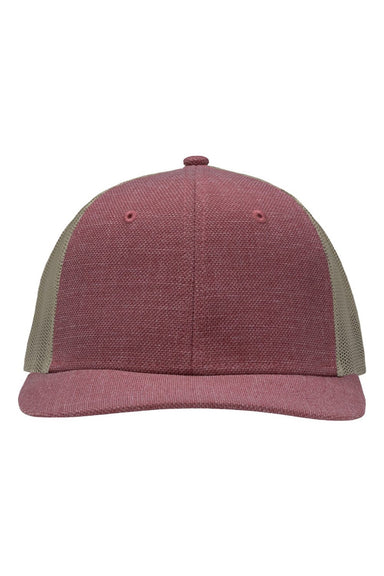 Sportsman Hats SP1650 Mens Modern Snapback Trucker Hat X Hatch Red/Khaki Flat Front