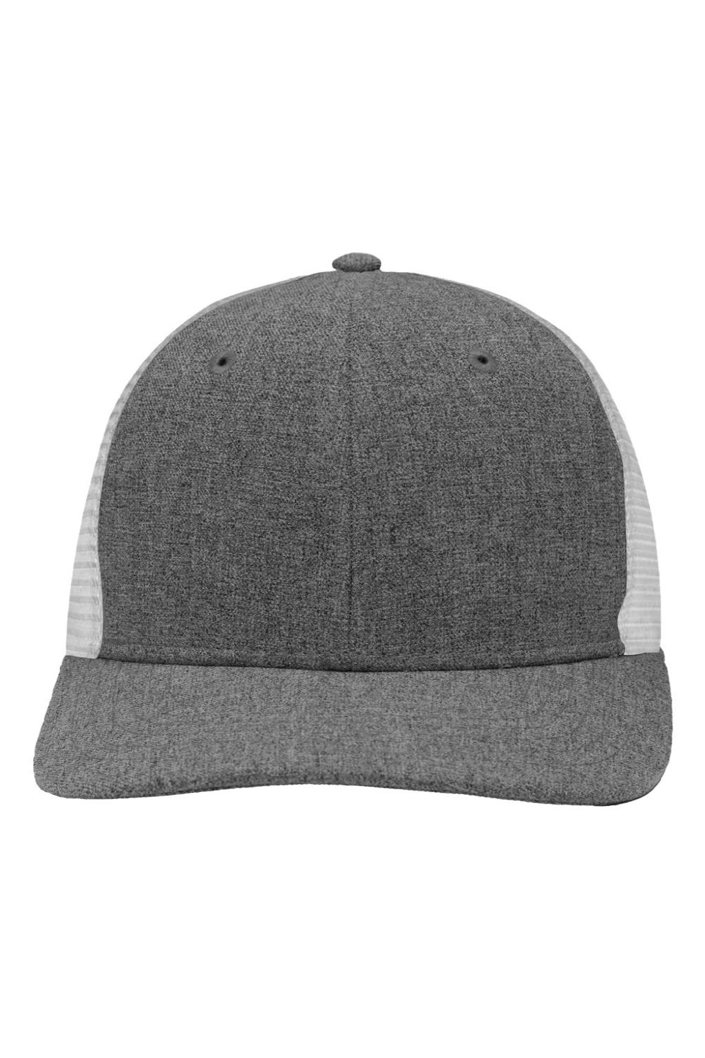 Sportsman Hats SP1650 Mens Modern Snapback Trucker Hat Heather Black/White Flat Front