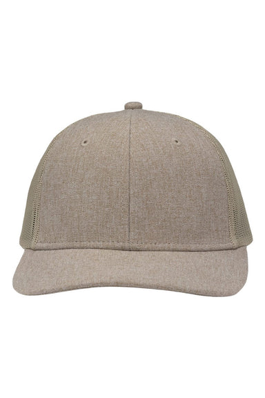 Sportsman Hats SP1650 Mens Modern Snapback Trucker Hat Heather Khaki/Khaki Flat Front