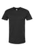 Tultex 602 Mens Short Sleeve Crewneck T-Shirt Black Flat Front