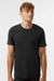 Tultex 602 Mens Short Sleeve Crewneck T-Shirt Black Model Front