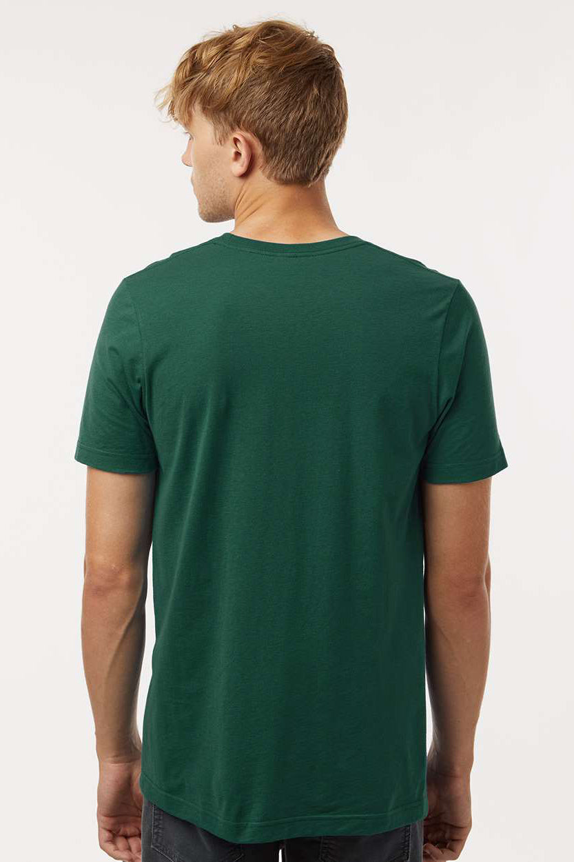 Tultex 602 Mens Short Sleeve Crewneck T-Shirt Forest Green Model Back