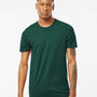 Tultex Mens Short Sleeve Crewneck T-Shirt - Forest Green - NEW