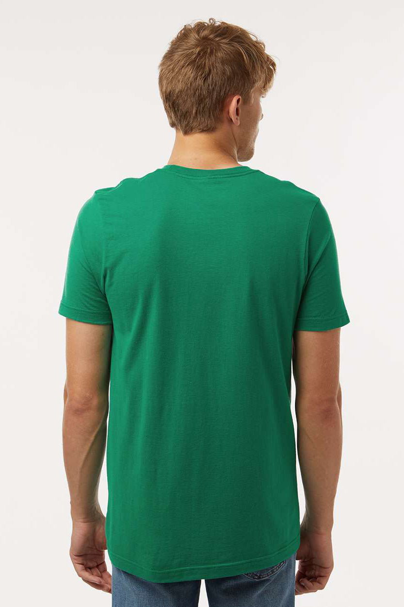 Tultex 602 Mens Short Sleeve Crewneck T-Shirt Kelly Green Model Back