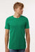 Tultex 602 Mens Short Sleeve Crewneck T-Shirt Kelly Green Model Front