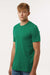 Tultex 602 Mens Short Sleeve Crewneck T-Shirt Kelly Green Model Side