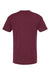 Tultex 602 Mens Short Sleeve Crewneck T-Shirt Maroon Flat Back