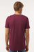 Tultex 602 Mens Short Sleeve Crewneck T-Shirt Maroon Model Back