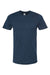 Tultex 602 Mens Short Sleeve Crewneck T-Shirt Navy Blue Flat Front