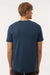 Tultex 602 Mens Short Sleeve Crewneck T-Shirt Navy Blue Model Back