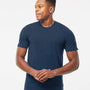 Tultex Mens Short Sleeve Crewneck T-Shirt - Navy Blue - NEW