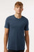 Tultex 602 Mens Short Sleeve Crewneck T-Shirt Navy Blue Model Front
