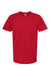 Tultex 602 Mens Short Sleeve Crewneck T-Shirt Red Flat Front