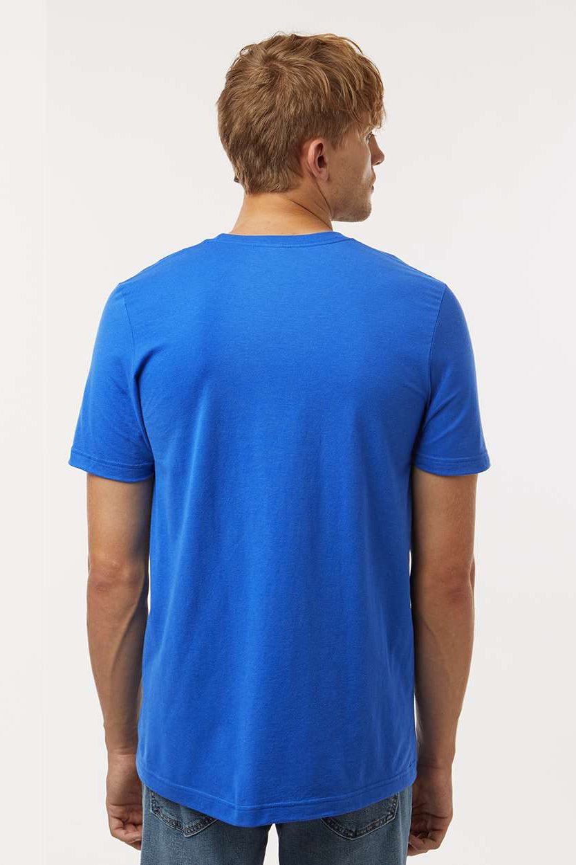 Tultex 602 Mens Short Sleeve Crewneck T-Shirt Royal Blue Model Back