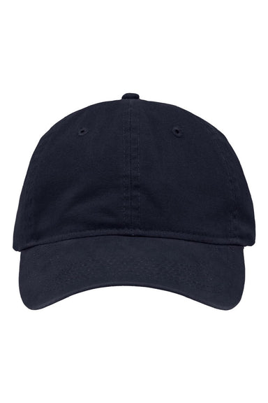 Sportsman Hats SP1700 Mens Adjustabble Dad Hat Brushed Navy Blue Flat Front