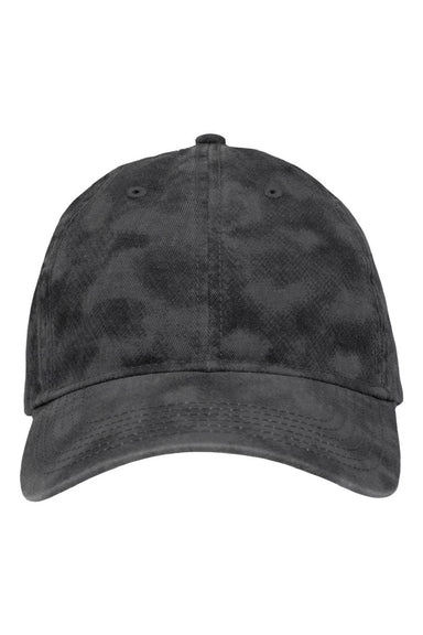 Sportsman Hats SP1700 Mens Adjustabble Dad Hat Old Wash Black Flat Front