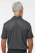 Adidas A591 Mens Space Dyed Short Sleeve Polo Shirt Black Melange Model Back