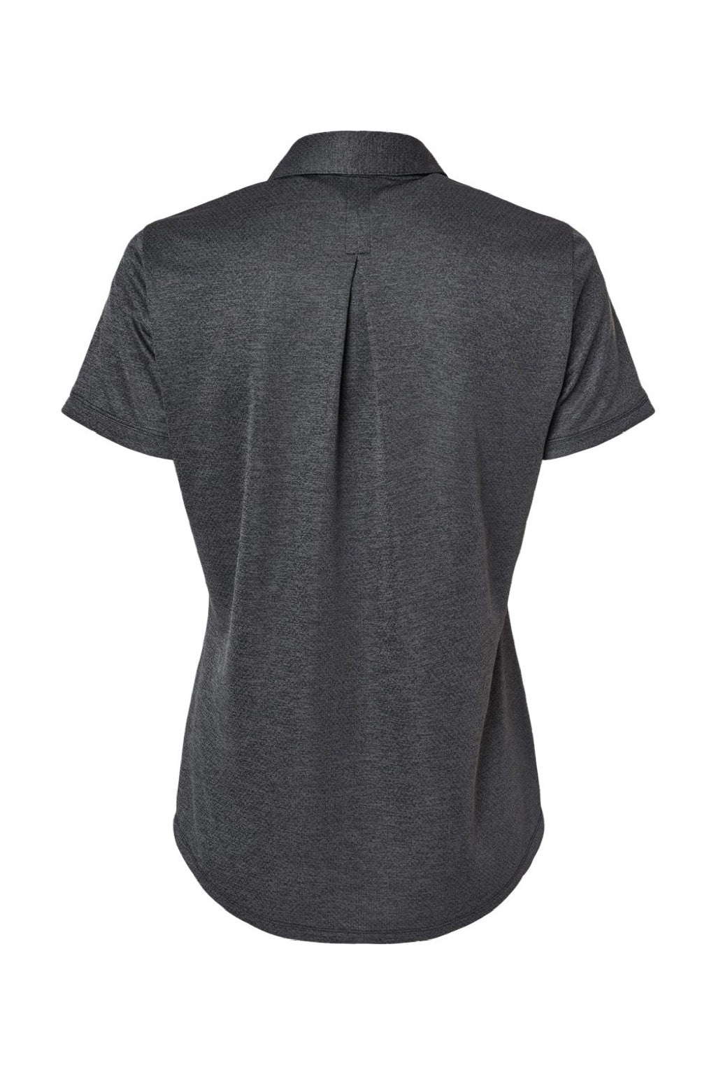 Adidas A592 Womens Space Dyed Short Sleeve Polo Shirt Black Melange Flat Back