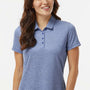 Adidas Womens Space Dyed Short Sleeve Polo Shirt - Collegiate Royal Blue Melange - New
