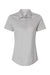 Adidas A592 Womens Space Dyed Short Sleeve Polo Shirt Heather Grey Flat Front
