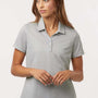 Adidas Womens Space Dyed Short Sleeve Polo Shirt - Heather Grey - New