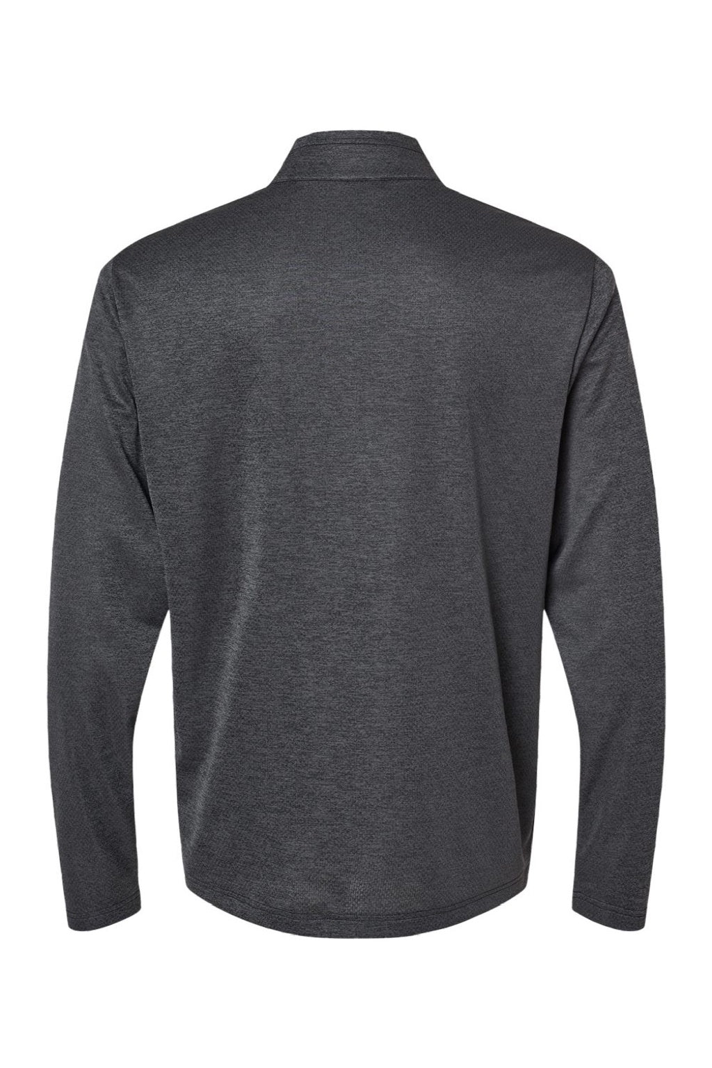 Adidas A593 Mens Space Dyed 1/4 Zip Sweatshirt Black Melange Flat Back