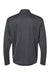 Adidas A593 Mens Space Dyed 1/4 Zip Sweatshirt Black Melange Flat Back