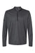 Adidas A593 Mens Space Dyed 1/4 Zip Sweatshirt Black Melange Flat Front