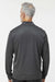 Adidas A593 Mens Space Dyed 1/4 Zip Sweatshirt Black Melange Model Back