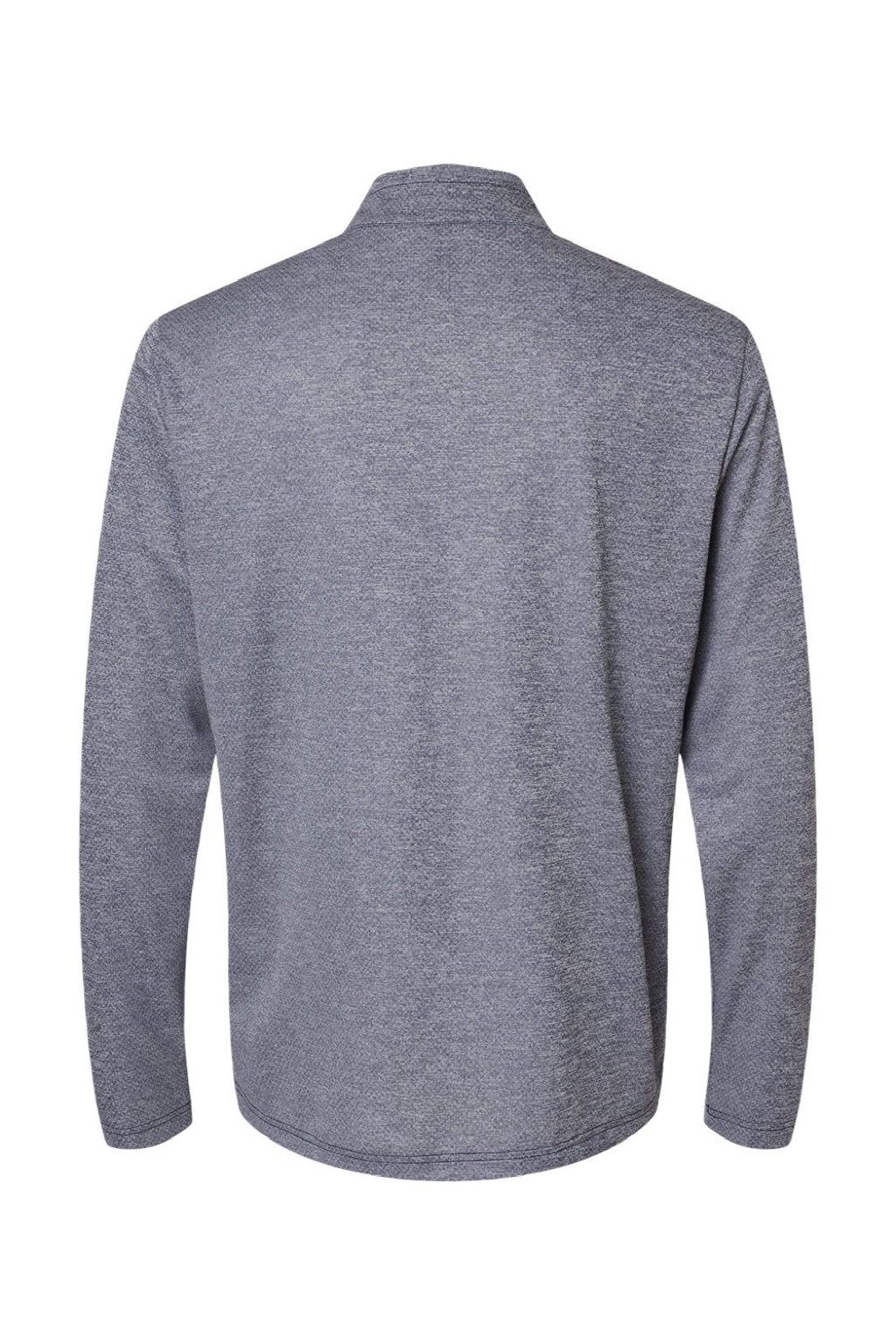 Adidas A593 Mens Space Dyed 1/4 Zip Sweatshirt Collegiate Navy Blue Melange Flat Back