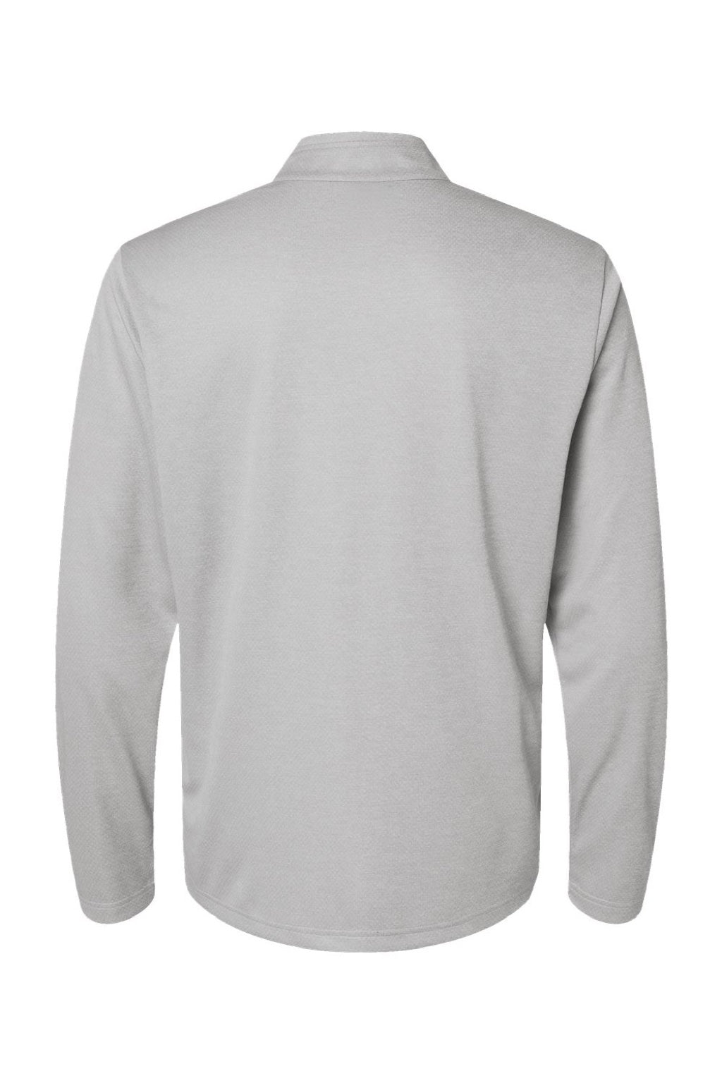 Adidas A593 Mens Space Dyed 1/4 Zip Sweatshirt Heather Grey Flat Back