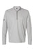 Adidas A593 Mens Space Dyed 1/4 Zip Sweatshirt Heather Grey Flat Front