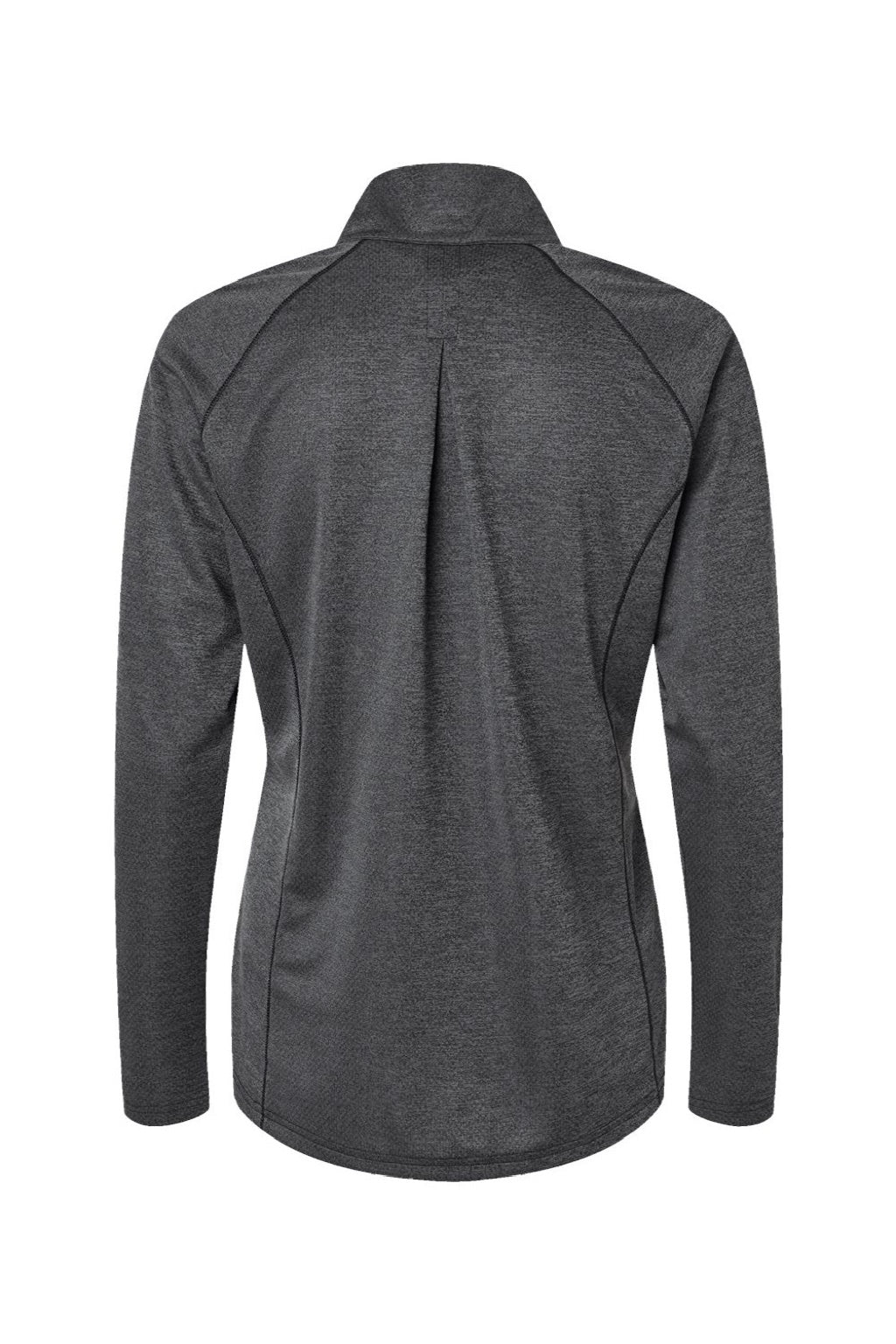 Adidas A594 Womens Space Dyed 1/4 Zip Sweatshirt Black Melange Flat Back