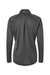 Adidas A594 Womens Space Dyed 1/4 Zip Sweatshirt Black Melange Flat Back