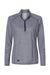 Adidas A594 Womens Space Dyed 1/4 Zip Sweatshirt Collegiate Navy Blue Melange Flat Front