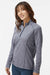 Adidas A594 Womens Space Dyed 1/4 Zip Sweatshirt Collegiate Navy Blue Melange Model Side